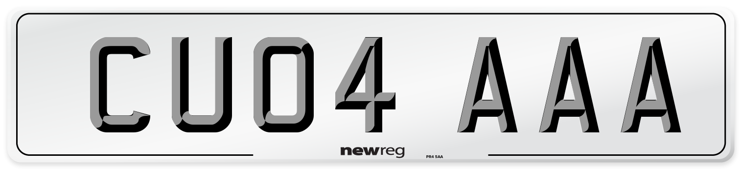 CU04 AAA Number Plate from New Reg